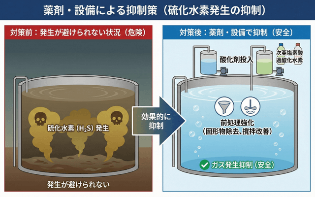 薬剤・設備による抑制策