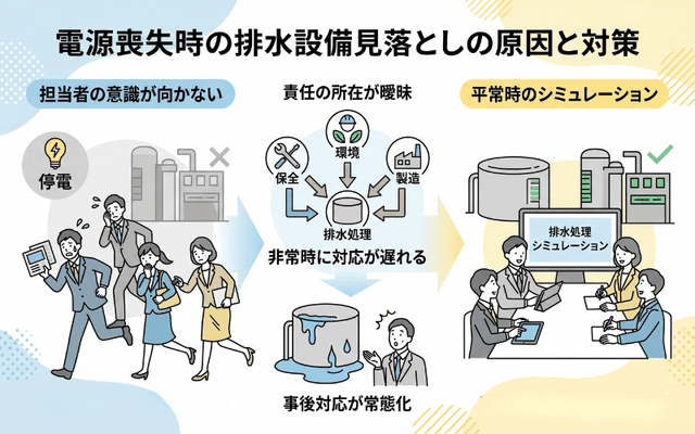 電源喪失時に排水設備が見落とされやすい理由