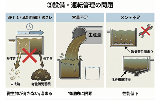 BOD上昇_設備・運転管理の問題