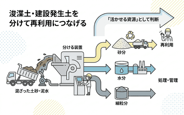 浚渫土・建設発生土を分けて再利用