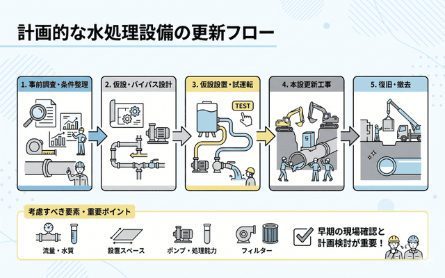 計画的な水処理設備の更新フロー