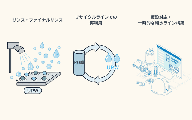 超純水の利用例