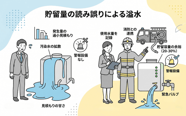 失敗③ 貯留量を読み誤って溢れた