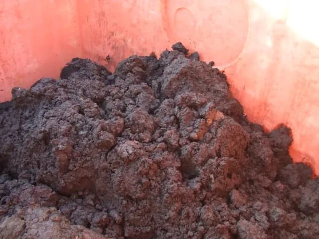 脱水ケーキ(分離された固形物)の写真