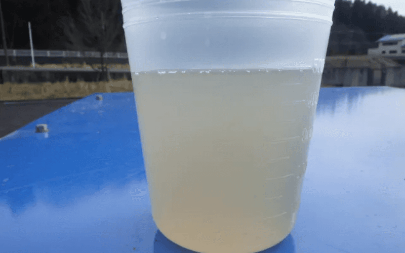 処理水(分離された水)の写真
