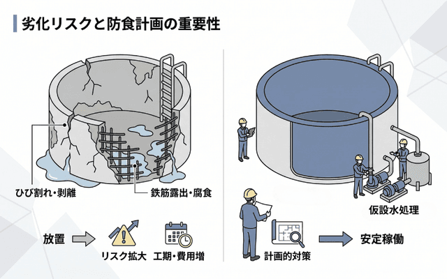 ひび割れ・剥離・鉄筋露出が進むリスク
