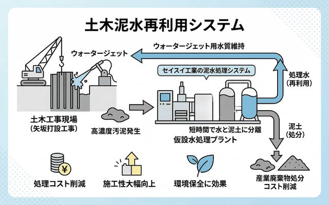 土木泥水再利用システム