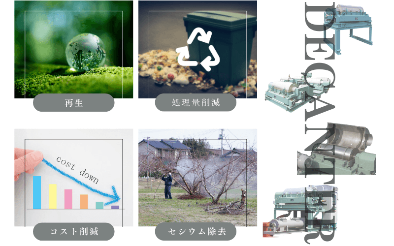 デカンタ型遠心分離機 利点