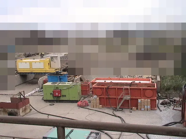 仮設水処理プラント設置状況 の写真