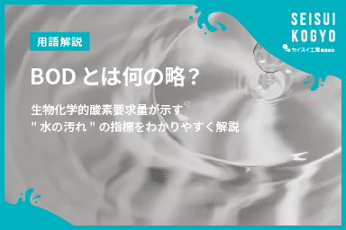 【コラム】「BODとは何の略?生物化学的酸素要求量が示す“水の汚れ”の指標をわかりやすく解説」をアップしました。