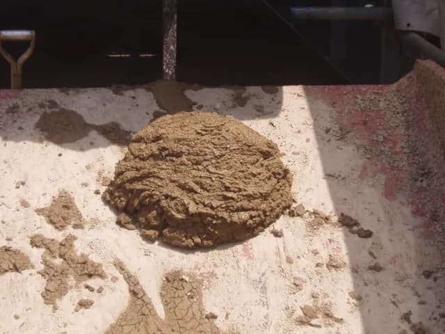 脱水ケーキ(分離された固形物) の写真