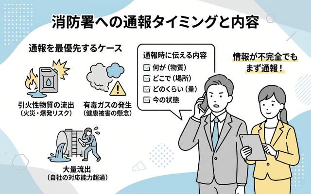 消防署への通報タイミングと内容