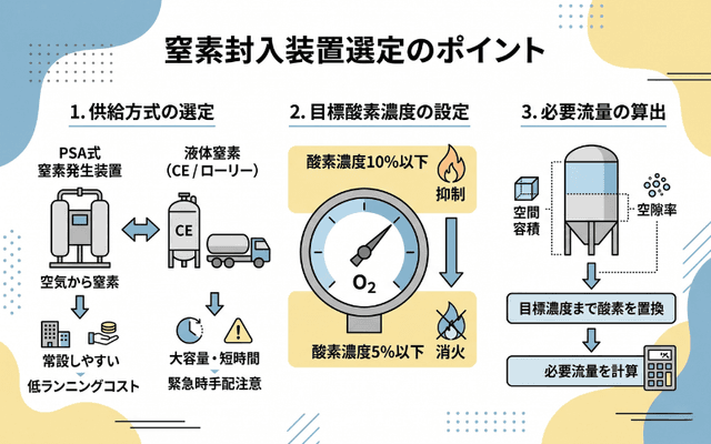 窒素封入装置の選定ポイント