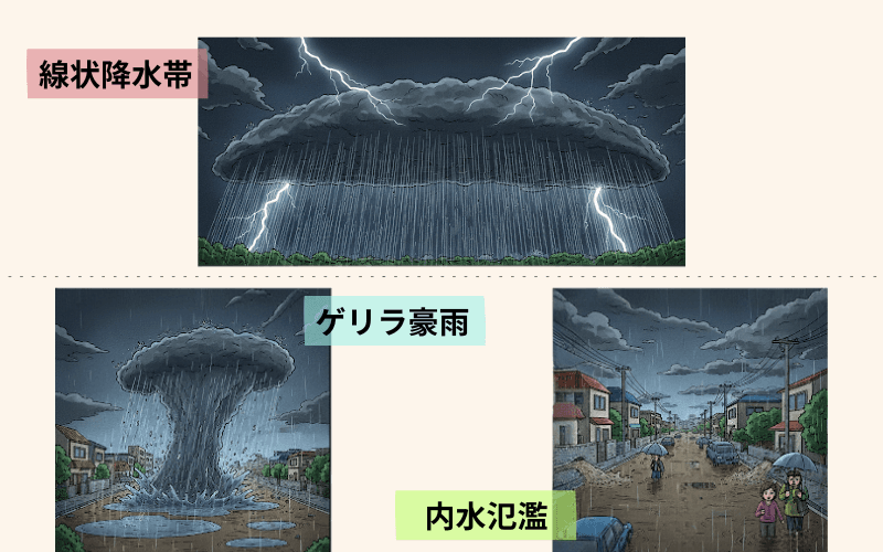 豪雨 3つの特徴
