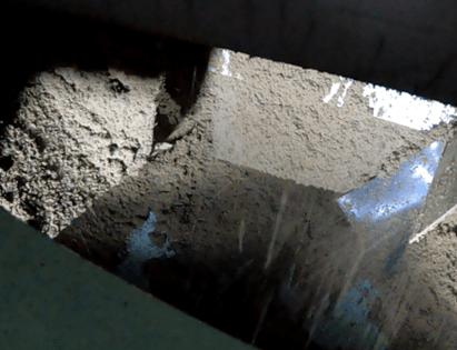 脱水ケーキ(分離された固形物)の写真