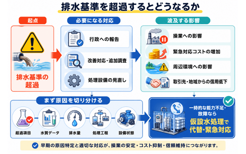 排水基準を超過するとどうなるか