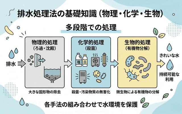 物理的、化学的、生物的処理法