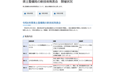 神奈川県土整備局が運営するホームページに弊社の技術が掲載されました。