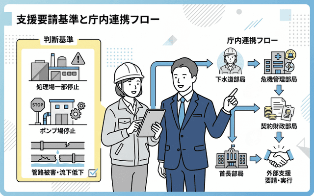 支援要請の判断基準と庁内連携フローを明確に