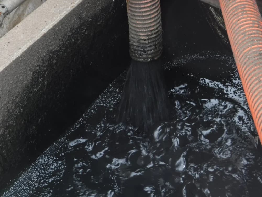 処理水(分離された水)の写真