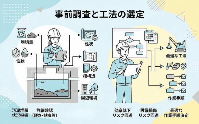 事前調査と工法の選定