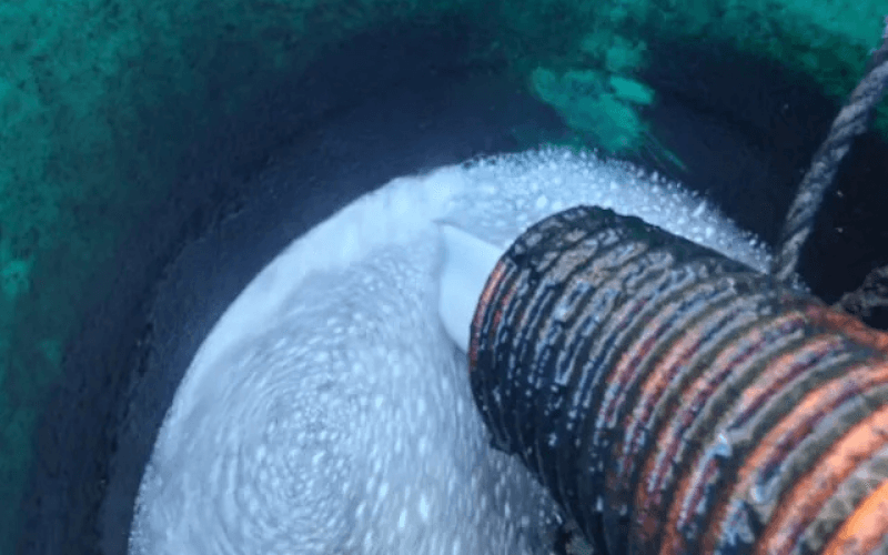 処理水(分離された水)の写真