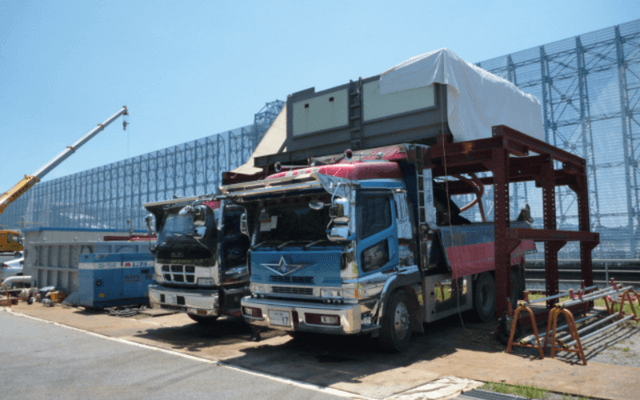 石炭火力発電所の石炭汚泥を仮設プラントで効率処理、産廃量を1/5に削減!