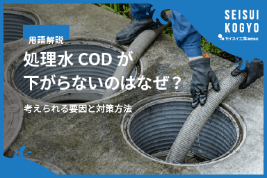 【コラム】「処理水CODが下がらないのはなぜ?考えられる要因と対策方法」をアップしました。