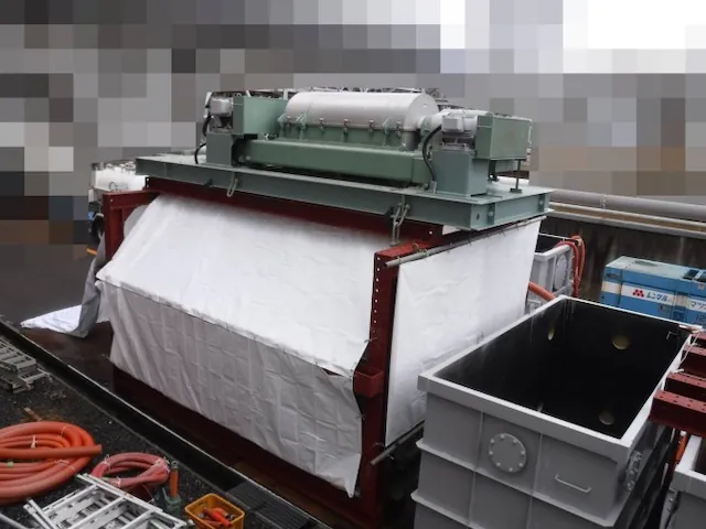脱水機(遠心分離機)設置状況 HS-550MWの写真