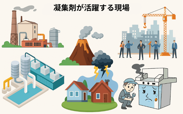 凝集剤が活躍する現場