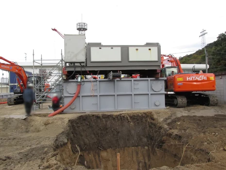 脱水機(遠心分離機)設置状況 HS-500MW×2台の写真