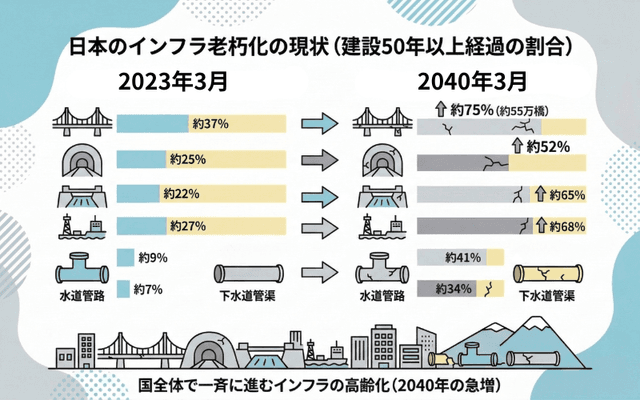 インフラ老朽化の現状