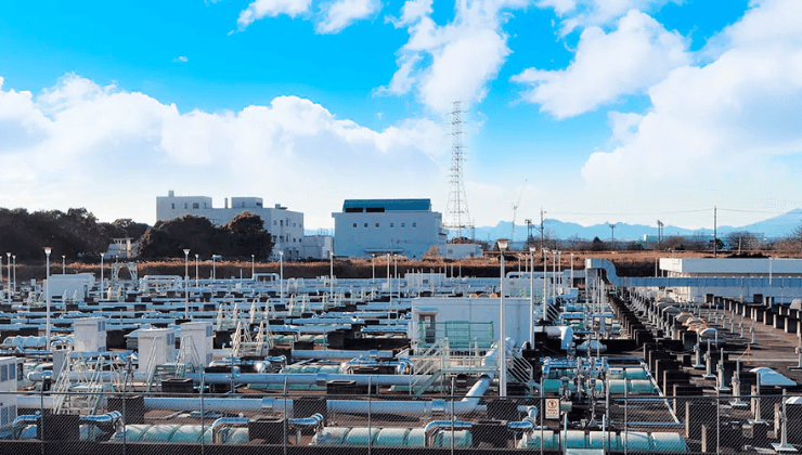 仮設下汚泥処理プラントの写真