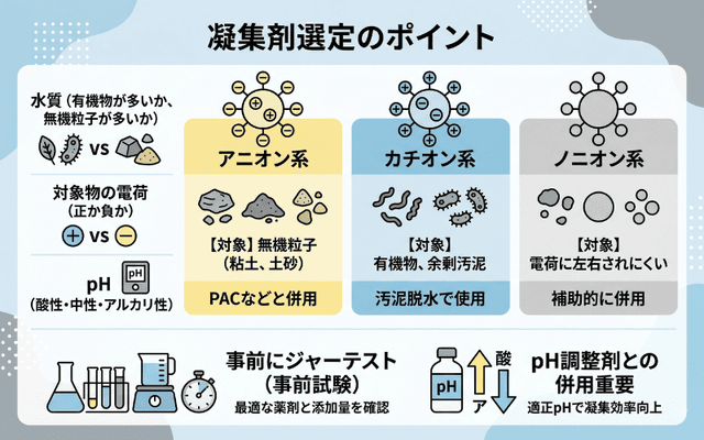 凝集剤の選定ポイント