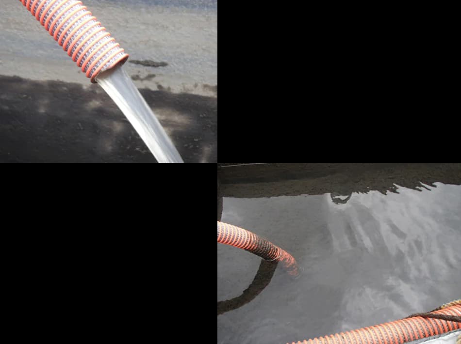処理水(分離された水)の写真
