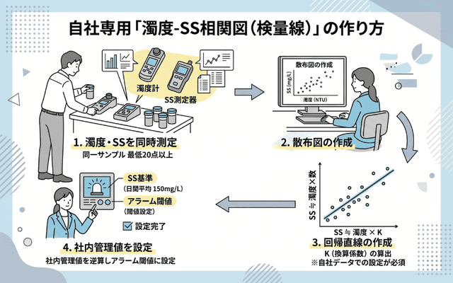 自社専用「濁度-SS相関図(検量線)」の作り方