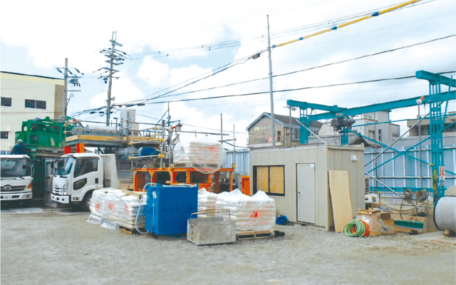 下水道管渠整備の推進工事に土木泥水再利用システム採用!工期を2/3に短縮