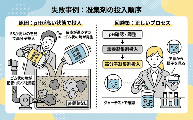 失敗① 薬剤を先に入れて固まった