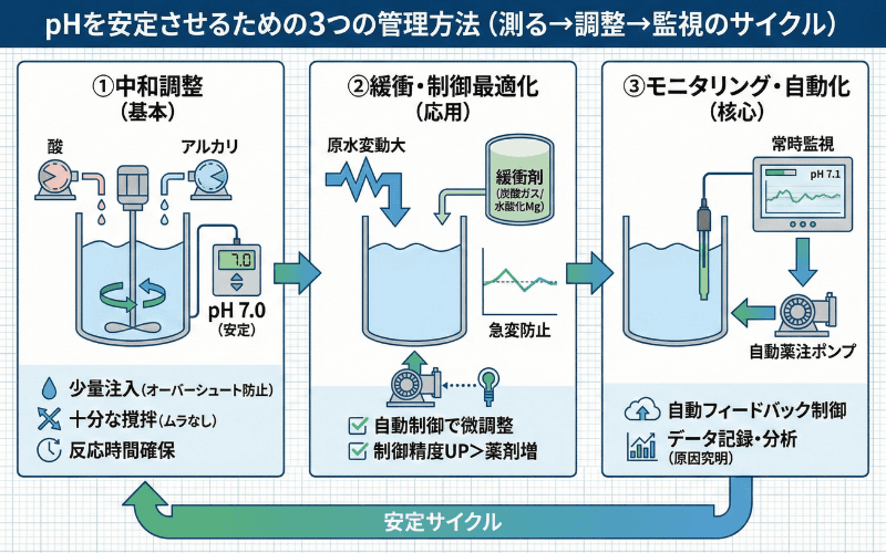 pH管理方法