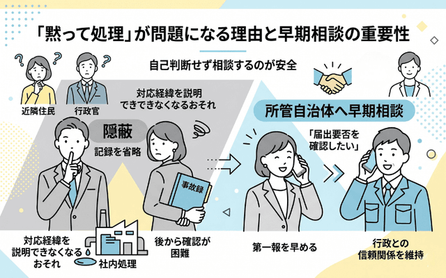 「黙って処理」が後から問題になる理由