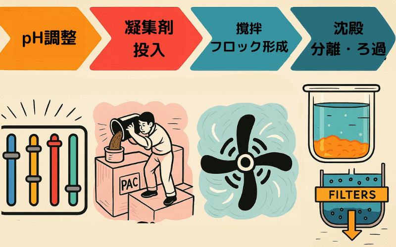 凝集処理の流れ