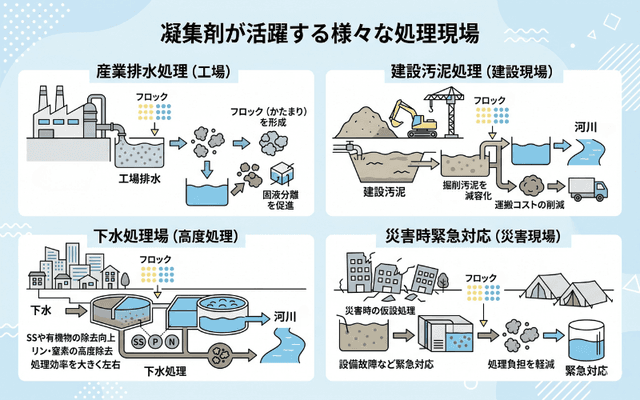 凝集剤が活躍する現場