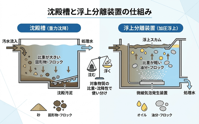 沈殿槽・浮上分離装置