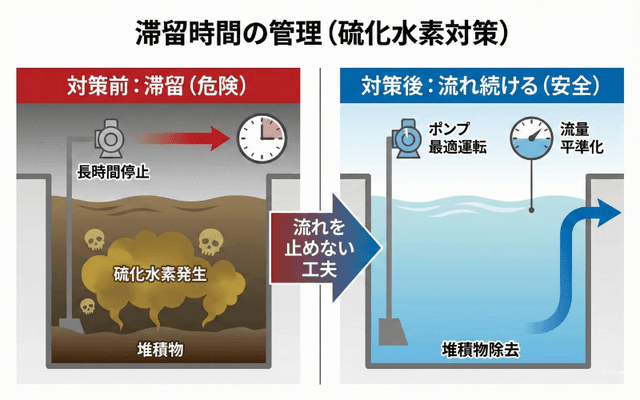 滞留時間の管理