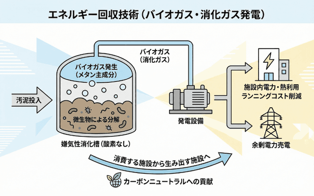 エネルギー回収技術(バイオガス・消化ガス発電)
