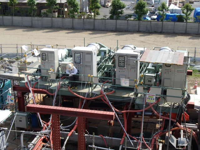 脱水機(遠心分離機)設置状況 HS-500MW×1台、HS-600MW×3台の写真
