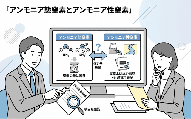 アンモニア態窒素とアンモニア性窒素の違い