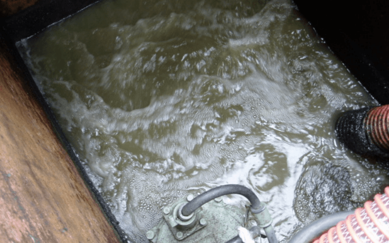 処理水(分離された水)の写真
