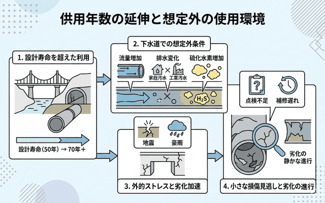 供用年数の延伸と想定外の使用環境