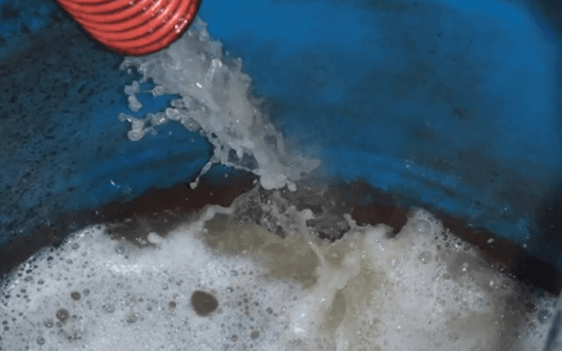 処理水(分離された水)の写真